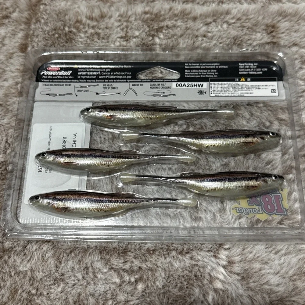 Berkley PowerBait Drip Minnow - 4 Inch - Black Nose Shiner